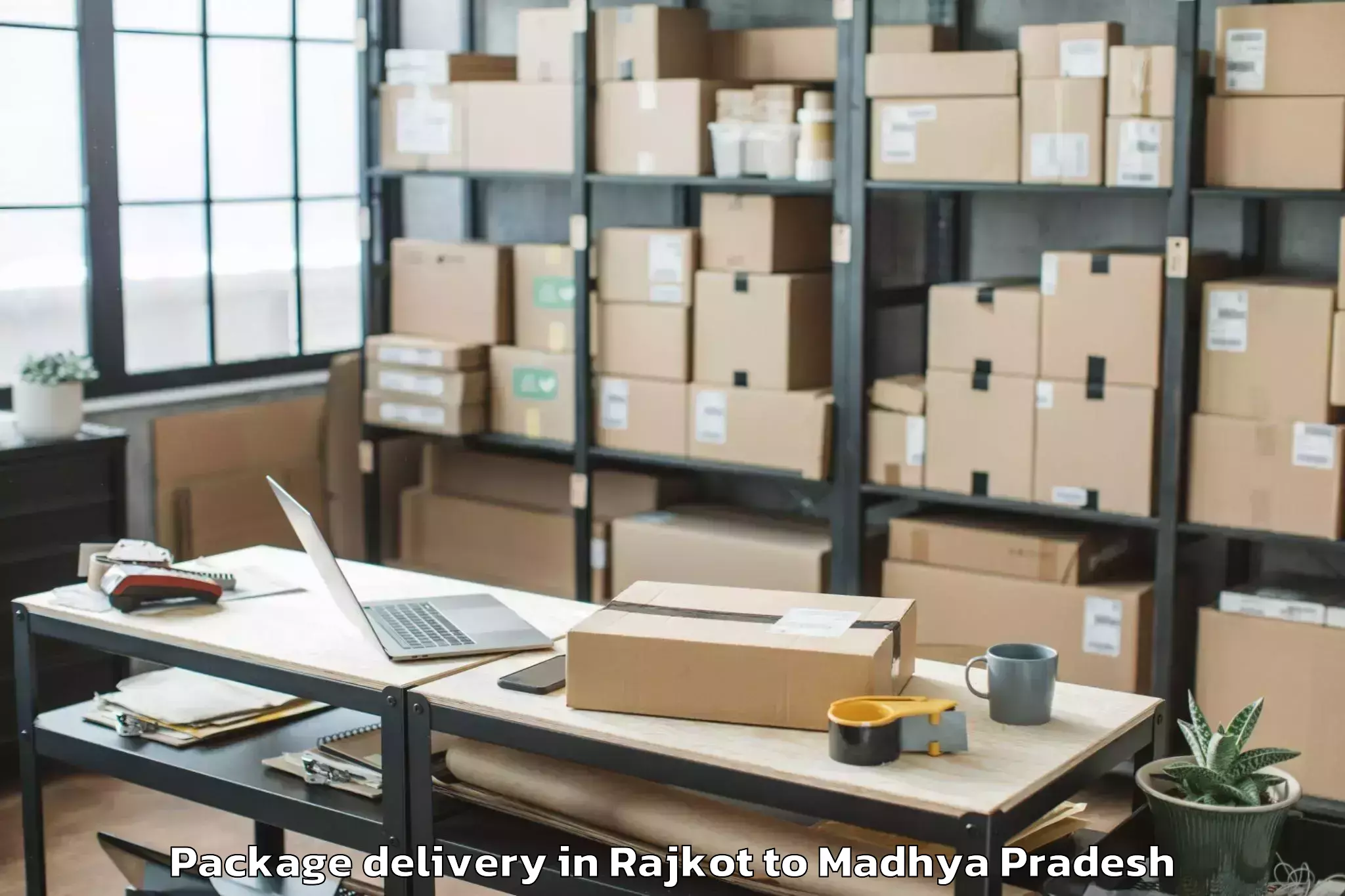 Quality Rajkot to Dhemarkheda Package Delivery